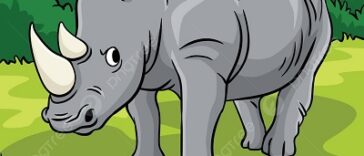 Free Cute Rhino Coloring Page for Kids (1)