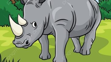 Free Cute Rhino Coloring Page for Kids (1)