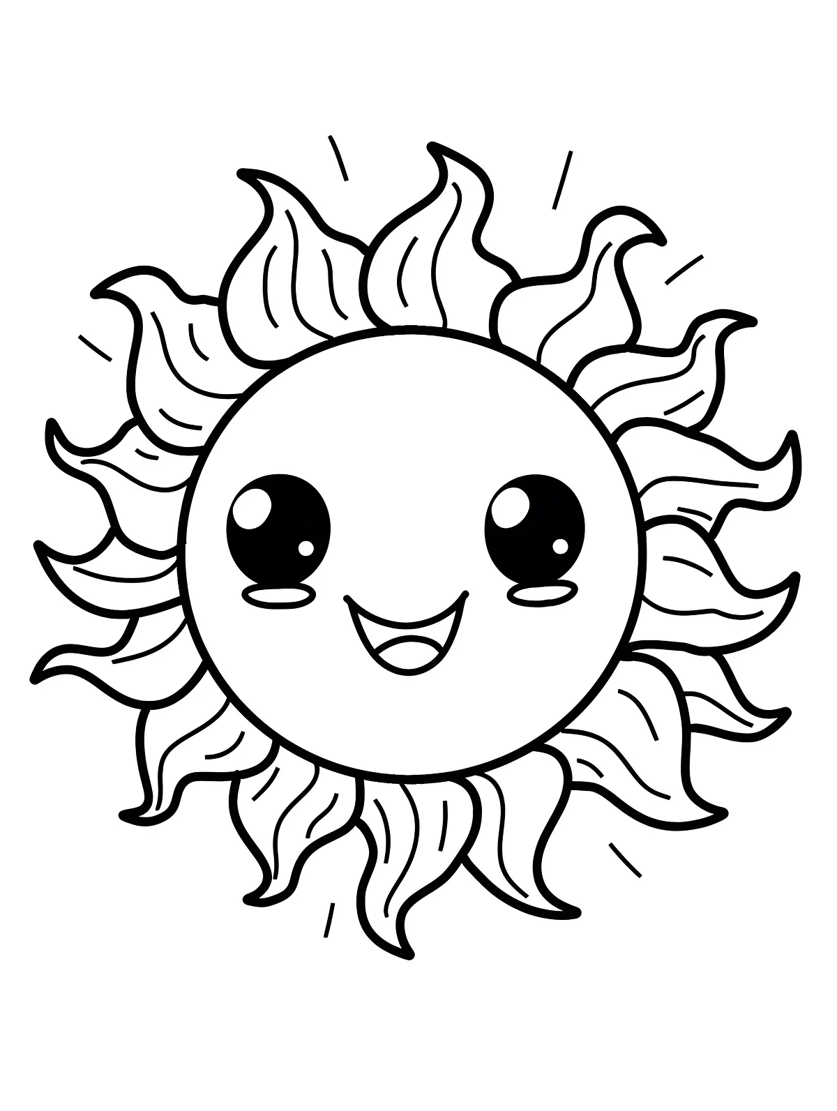 Free Sun Coloring Pages (Printable)