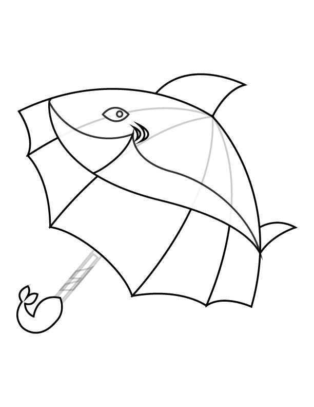 Free Umbrella Coloring Page for Kids (2)