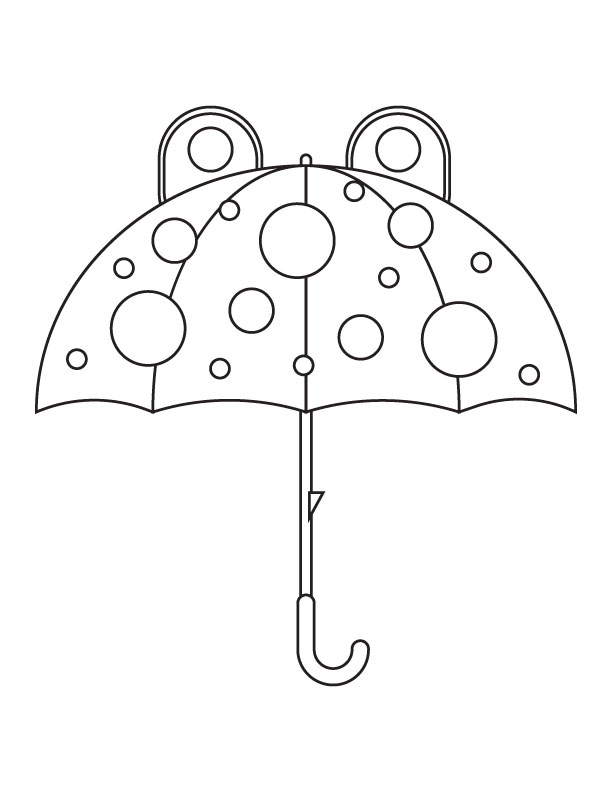 Free Umbrella Coloring Page for Kids (2)