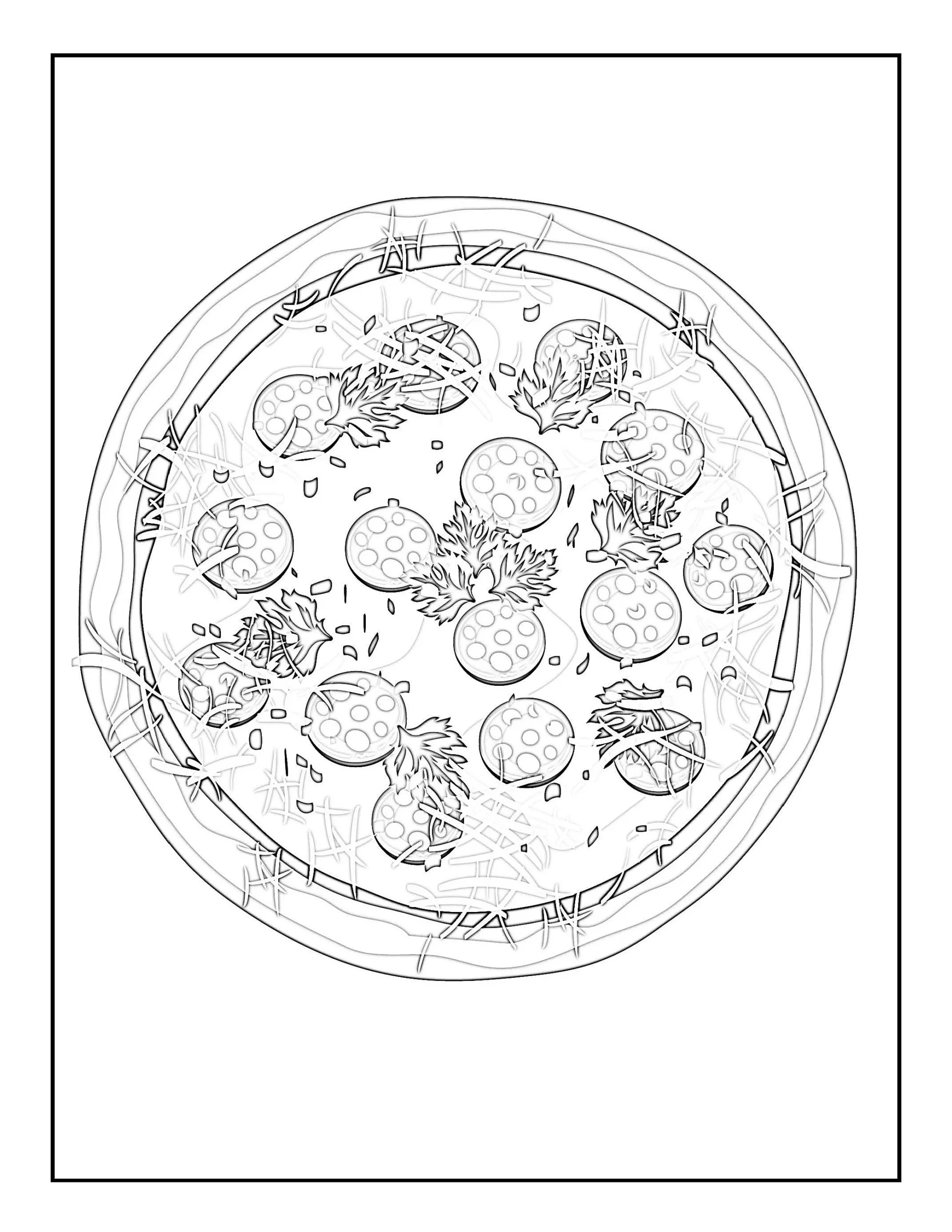 Pizza Coloring Page