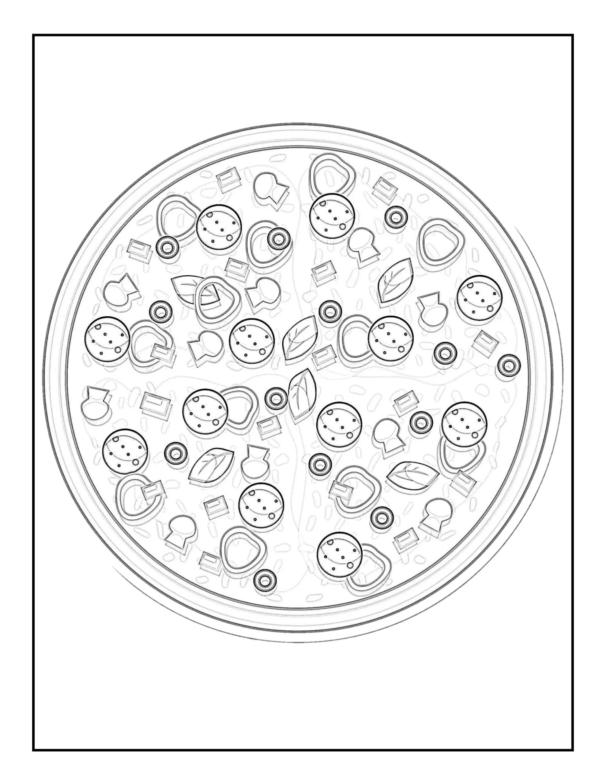 Pizza Coloring Page