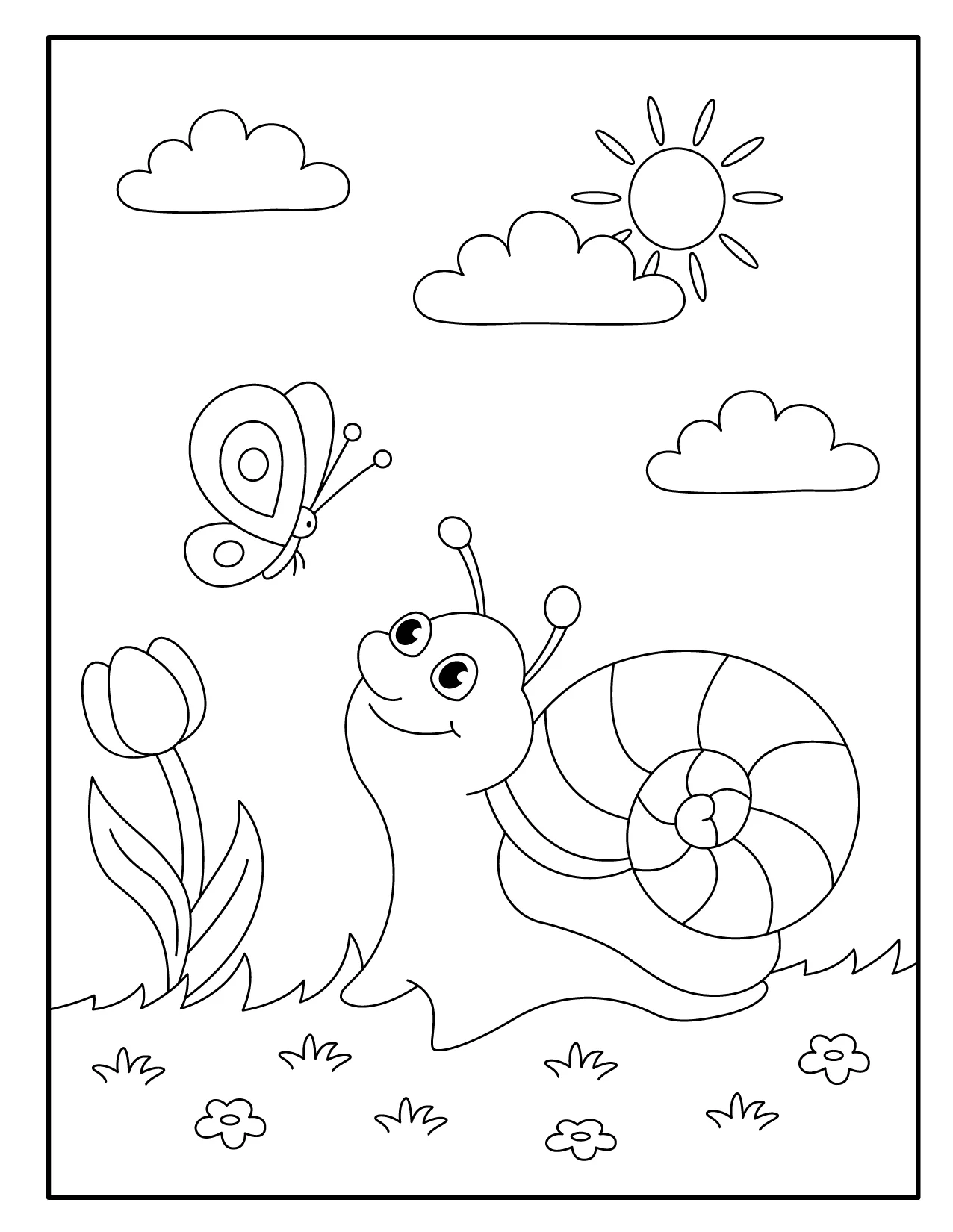 Snail Coloring Pages