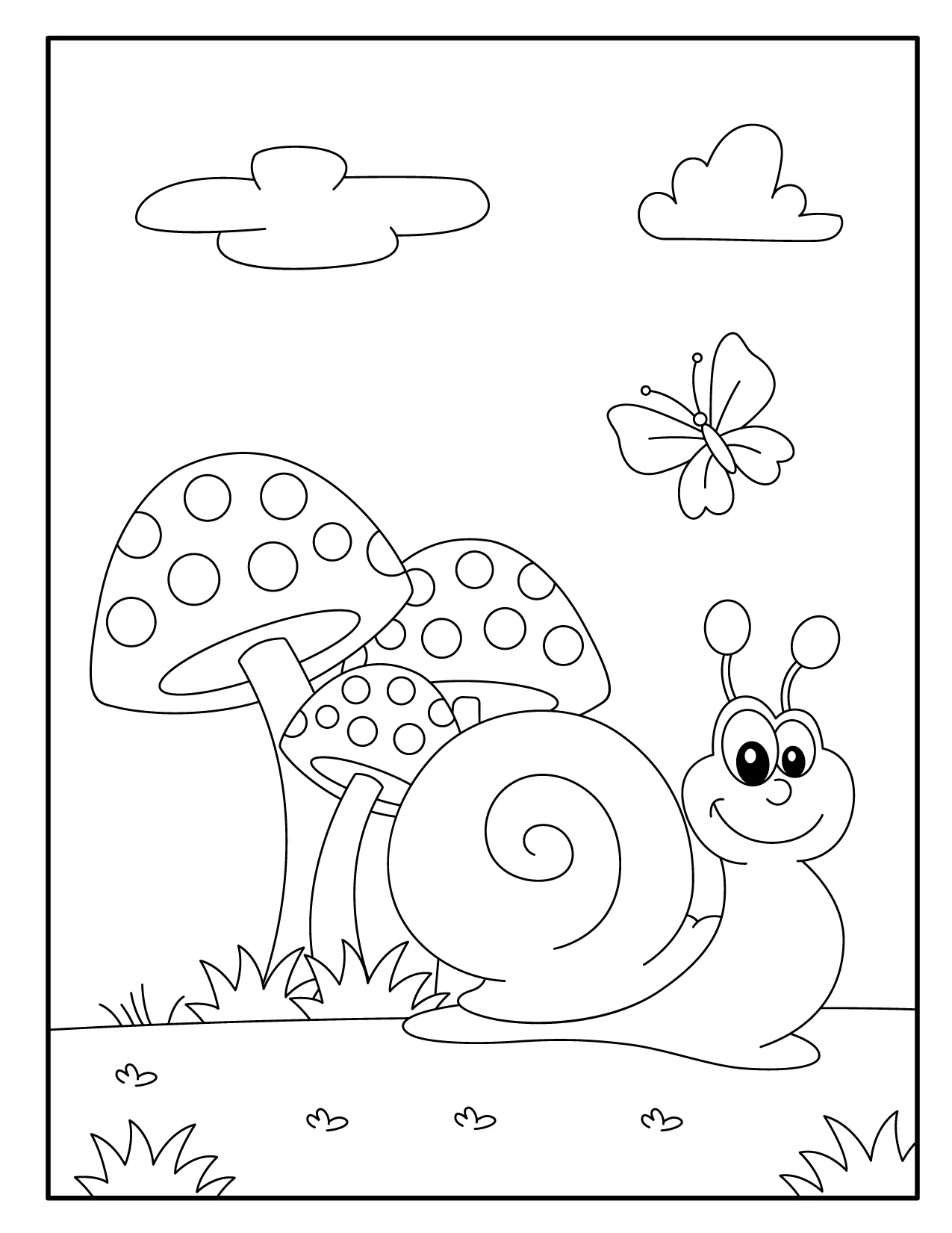 Snail Coloring Pages 