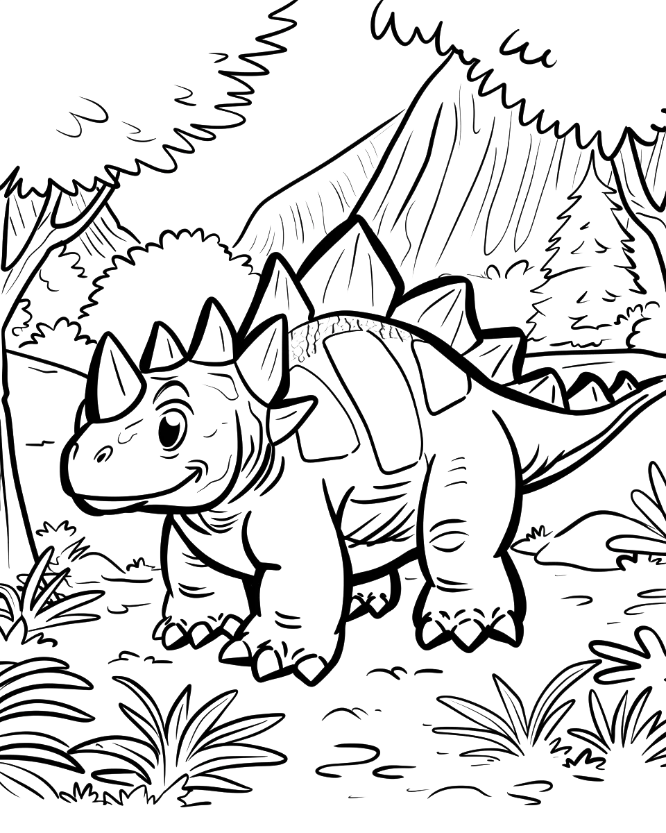 Stegosaurus Coloring Page