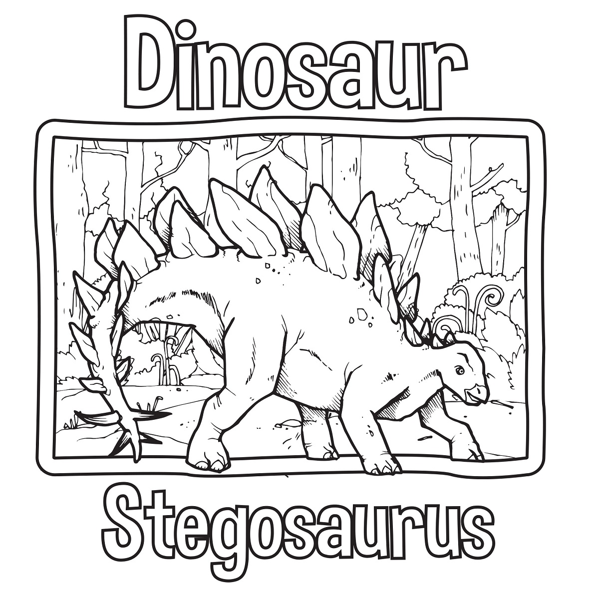 Stegosaurus Coloring Page