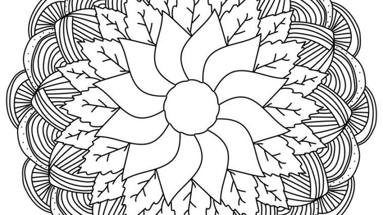 Geometric & Abstract Mandala Coloring Pages (1)