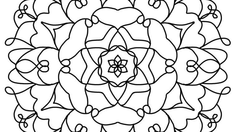 Simple Mandala Coloring Page (6)