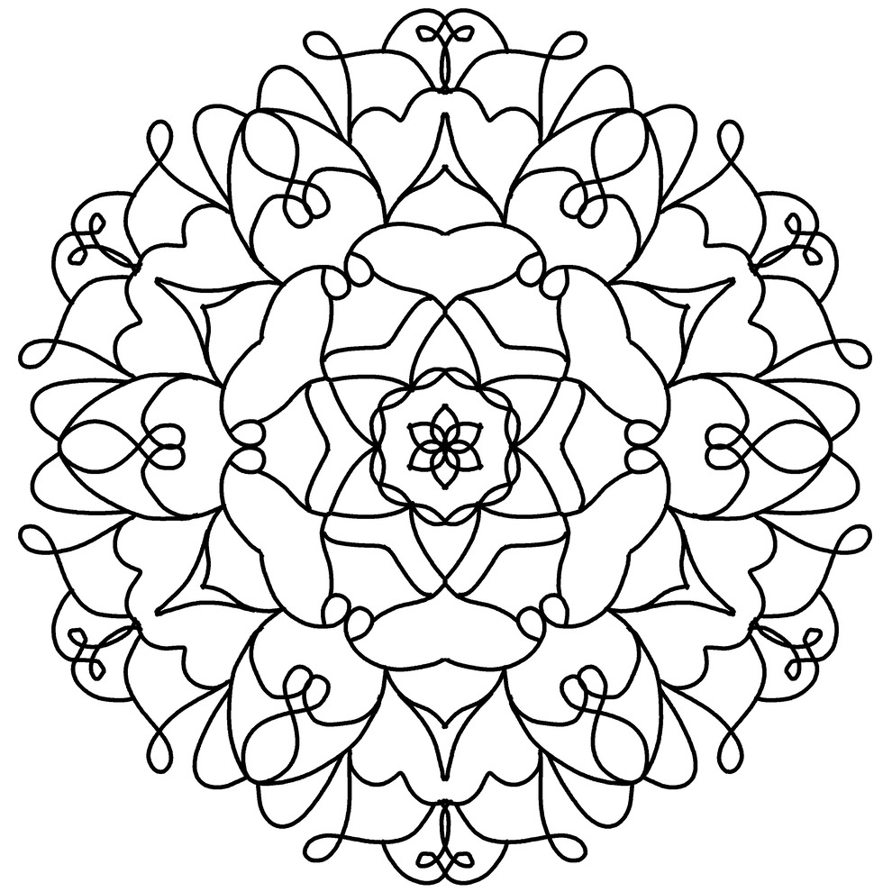 Simple Mandala Coloring Page (6)